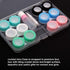 6 Pack Contact Lens Case, Portable Spin Top Cases with Remover Tool for Travel & Home