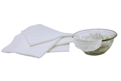 Organic Cotton Facial Cleansing Cloths - Set of 10 Reusable & Washable Muslin Makeup Remover Face Cloth