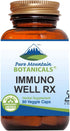 Pure Mountain Botanicals Immuno Well RX, Kosher Caps with Organic Astragalus, Echinacea, Garlic, and Mushrooms