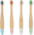 Wild & Stone Organic Baby Bamboo Toothbrushes, 4 Pack, Soft Bristles, 100% Compostable Handle, Vegan