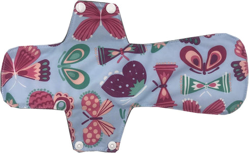 MUMBABY 6pcs 12 Inch (30.5cm) 12inch) Heavy Flow Charcoal Bamboo Mama Cloth/Menstrual Pads/Reusable Sanitary Pads