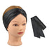 Wig Grip Band Soft Satin Scarf Fashion Headbands for Lace Frontal Wigs, Makeup, Sports, Yoga, Facial (1 Pcs, Black)