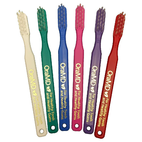 OraMD Soft Bristles Toothbrush - Designed by Dr. Charles C. Bass for Sensitive Teeth and Gums, Manual Toothbrushes Pack
