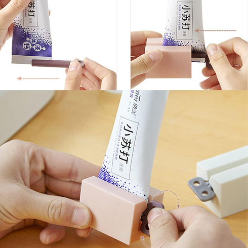 Xinsheinelry Toothpaste Squeezer Rolling Tube Toothpaste Squeezer With Frosted Handles Toothpaste Holder Stand Bathroom