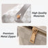 Large Capacity Checkered Makeup Bags, Portable Open-Flat Toiletry Waterproof Bag for Women with Divider and Handle