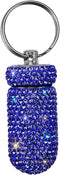 Portable Pill Case with Keychain, Waterproof Pill Holder for Outdoor Camping, Royal Blue