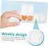 Ipetboom Portable Weekly Pill Organizer - Daily Holder with Separate Compartments