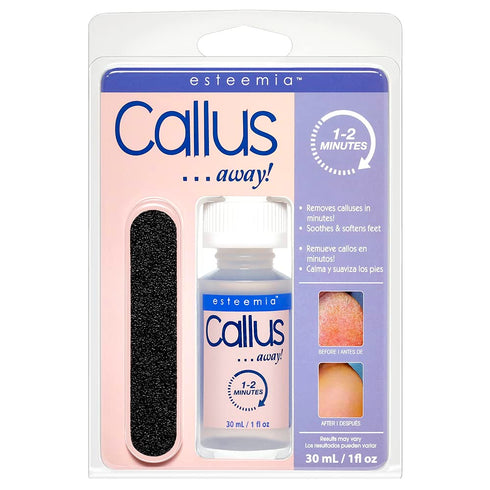Esteemia Callus Remover Gel with Free Foot File, Professional Clamshell for Thick Calluses
