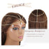Yalice Gold Layered Rhinestone Head Chain Jewelry, Sparkly Bridal Headpieces for Women and Girls