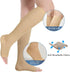 3 Pairs Open Toe Compression Socks for Women, Knee High Toeless 15-25 mmHg (S/M)