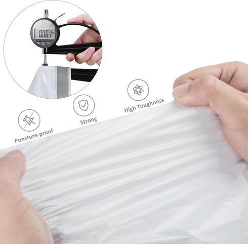 Reliable1st 18 100 Count 1.2 18 15 Inch Gallon Compactor Kitchen Trash Bags Heavy Duty Reinforced Drawstring Mil THICK