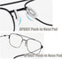 OPUGIT 5 Eyeglass Nose Pads Pairs Push in Soft Silicone Replacement Rectangle Push Slide Slip in Silicone Nosepads