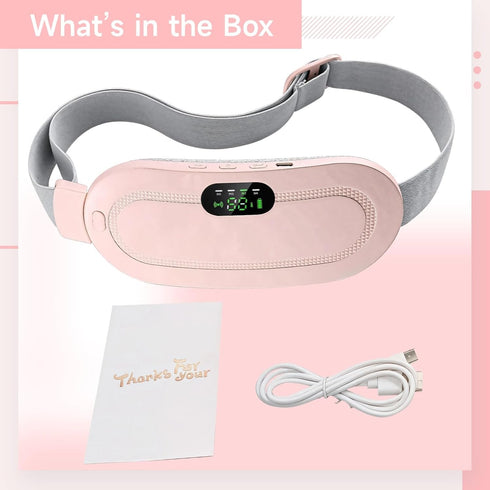 wkao Warmher USB Rechargeable Menstrual Heating Pad, Wireless, Fast Heating, Adjustable Temperature Control, Soft
