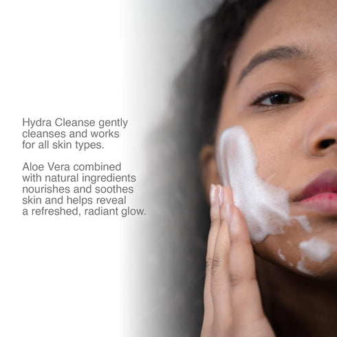Pharmagel Hydra Cleanse Water Rinseable Facial Cleanser for All Skin Types, Natural Hydrating Age Defying Face Wash,