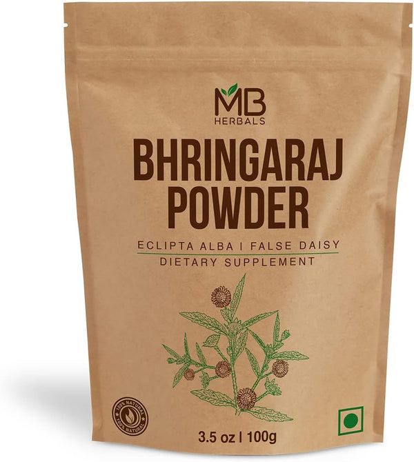 MB Herbals Pure Bhringraj Powder, 100 Grams, Hair Care