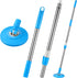 Spin Mop Replacement Handle, 360 Degree Rotating Telescopic Mop Pole for Household Cleaning Accessories (Cute Blue)