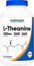 Nutricost L-Theanine 200mg Double Strength, 240 Capsules
