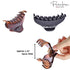 Parcelona French Skinny Boss Small 2 1/4" Black N Shell Celluloid Acetate Claw Clips Set of 2 for Fine Hair