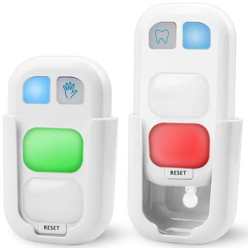 HONWELL Timer for Kids - Battery Powered Tooth Brush Timer, Bathroom Hand Washing Timers with LED Color Light (2 Pack)