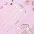 Lace Hair Bow with Long Tail Coquette Bows - Elegant White Ribbon Hair Accessory Hair Ribbons for Women (A Pair)