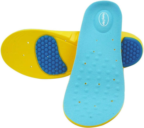 Happystep Memory Foam Sport Gel Shoe Insoles - Heel Cushioning and Shock Absorption (Size M: Men 6-8, Women 7.5-9.5)