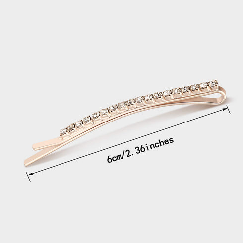 TecUnite 16 Pcs Rhinestone Bobby Pins - Bling Decorative Hair Clips for Women, Bridal, Wedding, and Daily Use