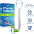 Metal Tongue Scraper for Adults and Kids, Oral Hygiene Tool for Bad Breath