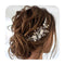 JAKAWIN Bride Wedding Hair Comb - Pearl Flower Hair Piece Rhinestone Bridal Accessories for Women