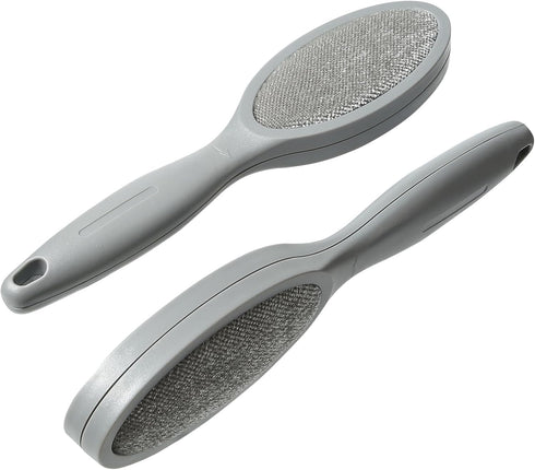 2 Pack Lint Brush Pet Hair Remover for Clothes and Couches, Dual Side, Gray
