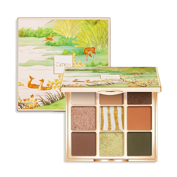 Catkin Eyeshadow Palettes, 9 Blendable Shades, Smooth Long Lasting Matte and Glitter Eye Makeup (C16)