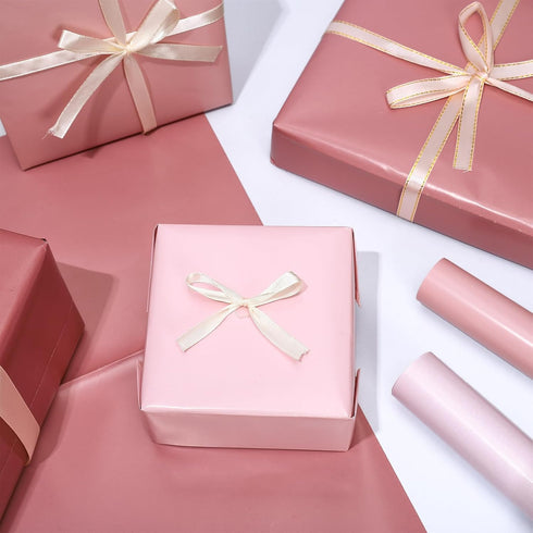 JarThenaAMCS 12 Sheets Dusty Pink Wrapping Paper - Not Roll - 6 Colors Gradient Flat Gift Wrap for Party
