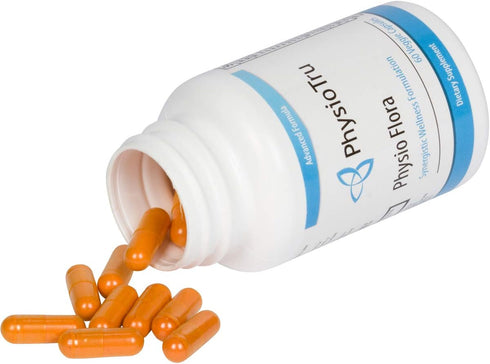 Physio Flora Curcumin Piperine, 60 Veggie Capsules, Probiotics and Prebiotics for Gut Health