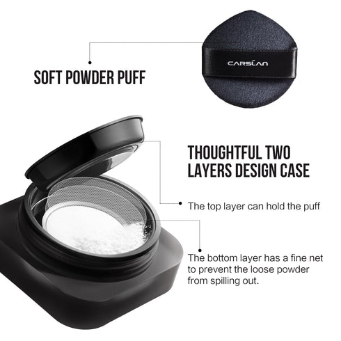 Soft Focus Loose Setting Powder, Lightweight Oil Control Face Powder, 24H Longlasting Talc Free Makeup, 05 Natural