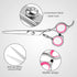 Professional Home Hair Cutting Kit - Quality Home Haircutting Scissors Barber/Salon/Home Thinning Shears Kit with Comb and Case for Men and Women (Pink)