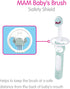 MAM Baby Toothbrushes - 2 Baby's Brushes and 1 Safety Shield, Interactive App for Boys 6+ Months, Blue