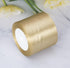 ATRBB 25 Yards 3 Inches Wide Satin Ribbon, Perfect for Wedding Satin Chair Sash and Gift Wrapping (Old Gold)