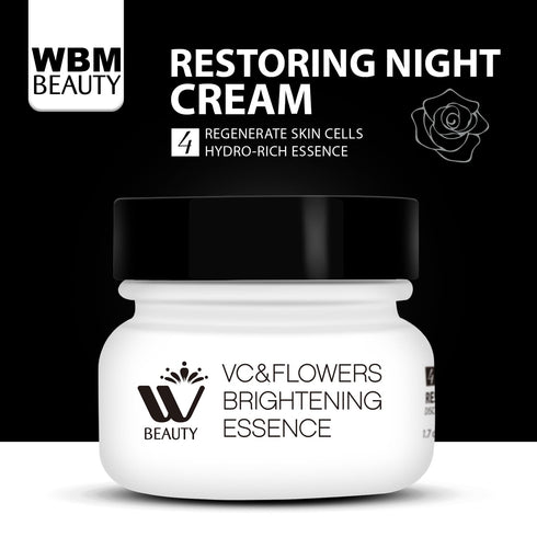 Restoring Night Cream for Face, Anti-Aging Moisturizer with Hydro-Rich Essence, 1.7 oz.