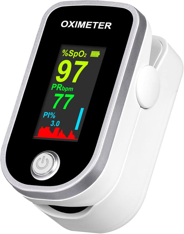 Pulse Oximeter Fingertip - Oxygen Meter with Heart Rate and Fast Spo2 Reading, TFT Screen, Lanyard