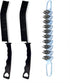 Crevice Cleaning Brush Set, 3 Pcs Hard Bristle Grout and Toilet Brushes for Household Use (Black & Blue)
