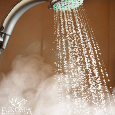 EuroSpa Aromatics Pure Eucalyptus Oil ShowerMist, All-Natural Aromatherapy Spray, Tea Tree Infused, 2oz