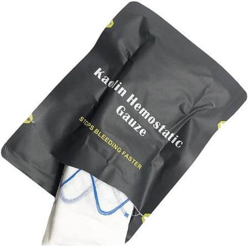 First Aid Advanced Quick Clotting Combat Gauze, Flexible Hemostatic Wound Packing Gauze, 3" x 12.5'