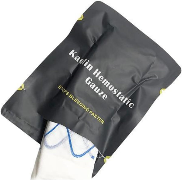 First Aid Advanced Quick Clotting Combat Gauze, Flexible Hemostatic Wound Packing Gauze, 3" x 12.5'
