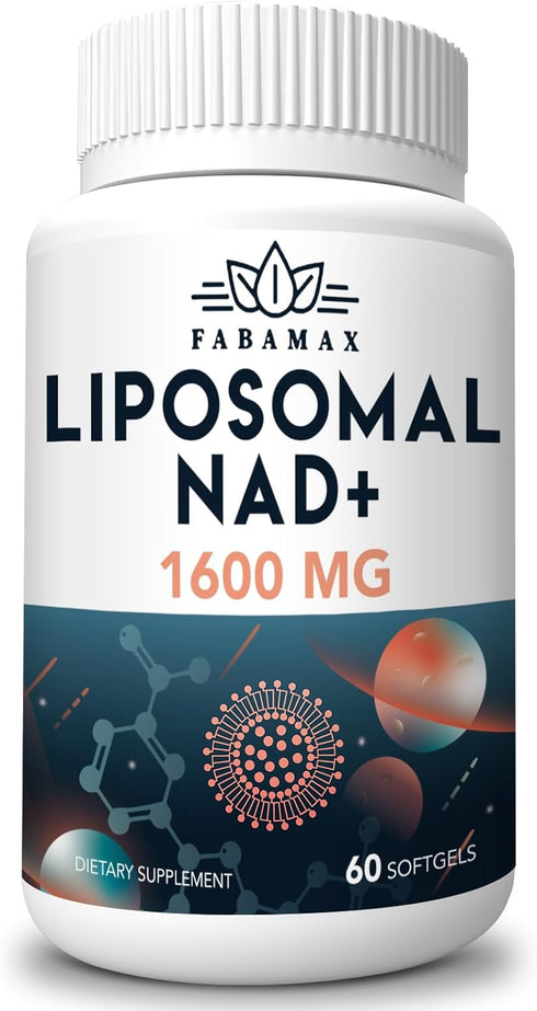 1600 mg Liposomal NAD Supplement - 98% Pure NAD+ for Aging Defense & Energy, 60 Softgels