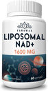 1600 mg Liposomal NAD Supplement - 98% Pure NAD+ for Aging Defense & Energy, 60 Softgels