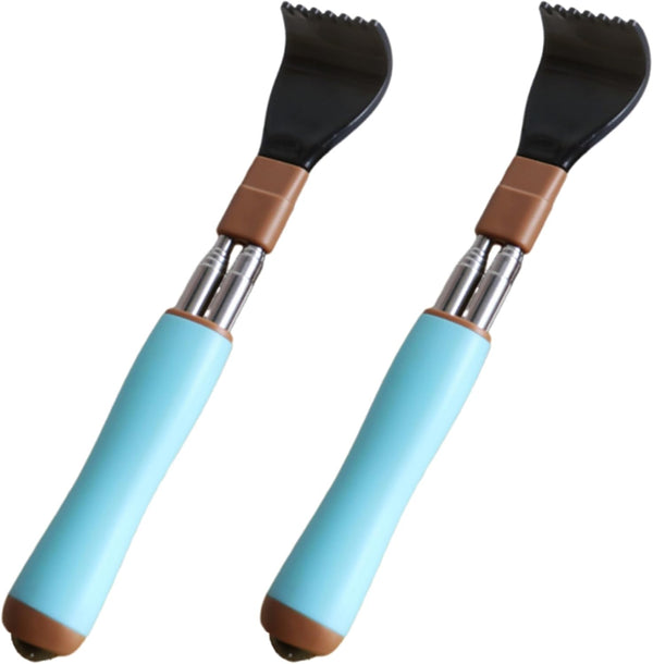 PEXOMEDO Portable Extendable Double-Pole Back Scratcher8.3-21.3inHand Massager for Scratching Itches, Strong and Sturdy,Good