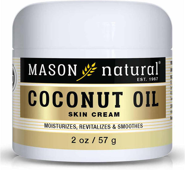 MASON NATURAL Coconut Oil Beauty Cream - Hydrating Moisturizer with Collagen for Smooth & Firm Skin, 2 oz