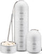 Zannaki Metal Moisture Proof Weekly Pill Organizer, Stackable Aluminum Alloy BPA Free Travel Hiking 7 Day Pill Box Case