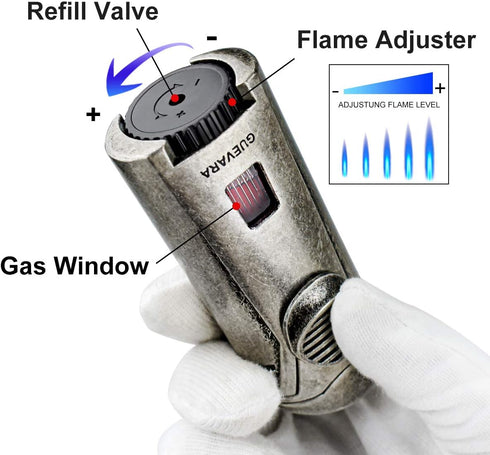 Torch Butane Lighters, Windproof Single Jet Lighter