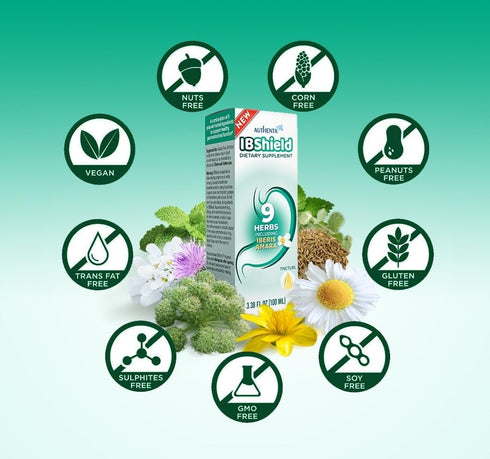 IBShield Tincture 100ml - 9 Herb Blend for Healthy Gastrointestinal Function with Chamomile, Licorice & More