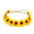 Honbay 2PCS Fashion Flower Headband, Sunflower Hair Wreath Festival Hair Band (Yellow + White)